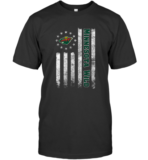 NHL American Flag Hockey Sports Minnesota Wild T-Shirt