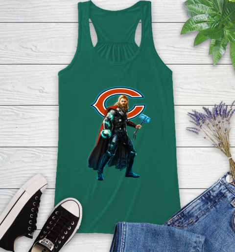 NFL Thor Avengers Endgame Football Chicago Bears Racerback Tank - Image 8