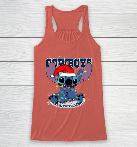 Dallas Cowboys NFL Football noel stitch Christmas Racerback Tank 2