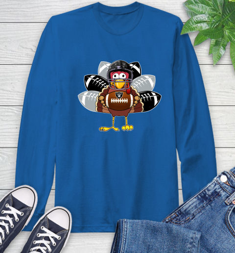 Oakland Raiders Turkey Thanksgiving Day Long Sleeve T-Shirt 9