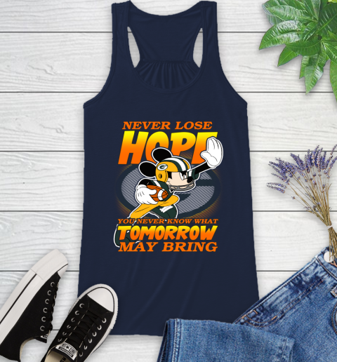 Green Bay Packers NFL Football Mickey Disney Never Lose Hope Racerback Tank 10