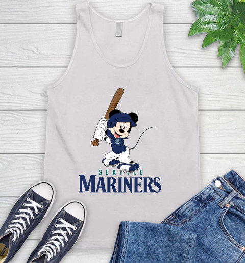 MLB Baseball Seattle Mariners Cheerful Mickey Mouse Shirt Tank Top 3 MLB Baseball Seattle Mariners Cheerful Mickey Mouse Shirt Tank Top - Image 3