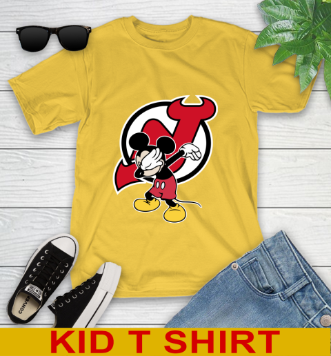 New Jersey Devils NHL Hockey Dabbing Mickey Disney Sports Youth T-Shirt 9 New Jersey Devils NHL Hockey Dabbing Mickey Disney Sports Youth T-Shirt - Image 9
