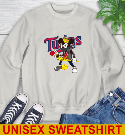 Minnesota Twins MLB Baseball Mickey Peace Sign Sports Sweatshirt 12