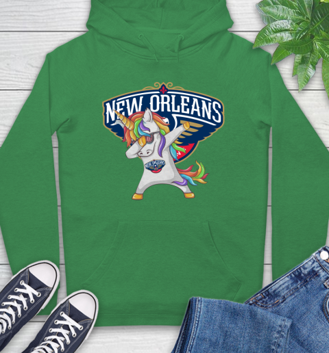 New Orleans Pelicans NBA Basketball Funny Unicorn Dabbing Sports Hoodie 8