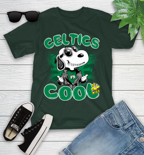 NBA Basketball Boston Celtics Cool Snoopy Shirt Youth T-Shirt 5 NBA Basketball Boston Celtics Cool Snoopy Shirt Youth T-Shirt - Image 5