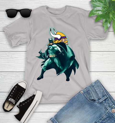 NFL Batman Football Sports Minnesota Vikings Youth T-Shirt 12