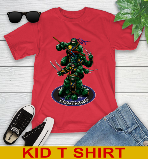 NHL Hockey Tampa Bay Lightning Teenage Mutant Ninja Turtles Shirt Youth T-Shirt 10