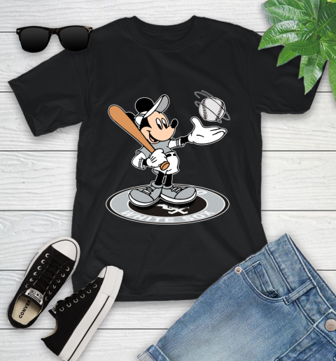 MLB Baseball Chicago White Sox Cheerful Mickey Disney Shirt Youth T-Shirt