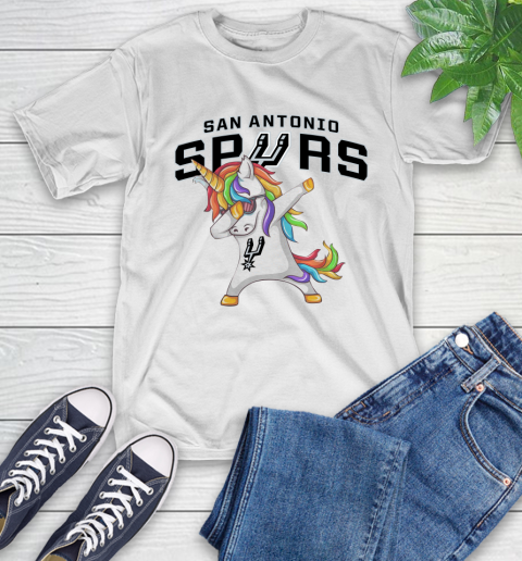 San Antonio Spurs NBA Basketball Funny Unicorn Dabbing Sports T-Shirt