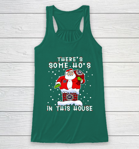 Milwaukee Brewers Christmas There Is Some Hos In This House Santa Stuck In The Chimney MLB Racerback Tank - Image 6