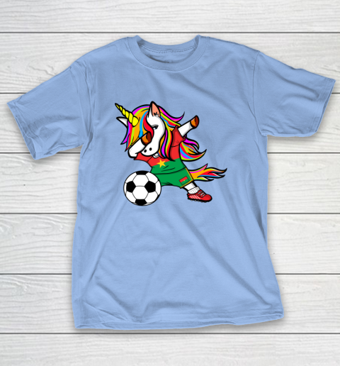 Dabbing Unicorn Burkina Faso Football Burkinabe Flag Soccer T-Shirt 23