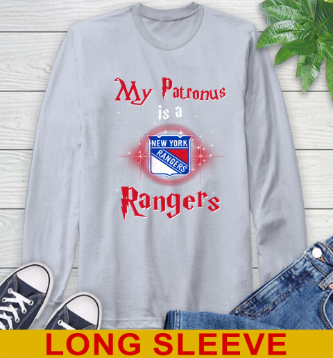 NHL Hockey Harry Potter My Patronus Is A New York Rangers Long Sleeve T-Shirt 6
