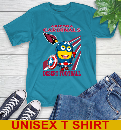 NFL Football Arizona Cardinals Captain America Marvel Avengers Minion Shirt T-Shirt 9