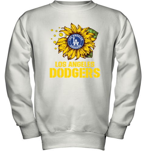 Los Angeles Dodgers Sunflower MLB Baseball Youth Sweatshirt