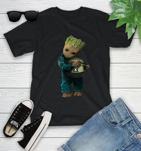 NBA Groot Guardians Of The Galaxy Basketball Sports Milwaukee Bucks Youth T-Shirt 2