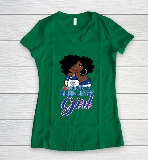 Toronto Blue Jayss Girl MLB Women's V-Neck T-Shirt 5