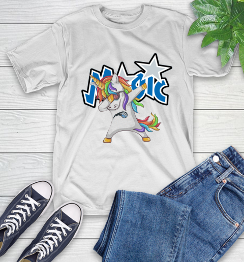 Orlando Magic NBA Basketball Funny Unicorn Dabbing Sports T-Shirt