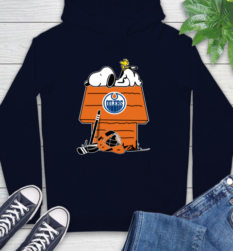 Edmonton Oilers NHL Hockey Snoopy Woodstock The Peanuts Movie Hoodie 4