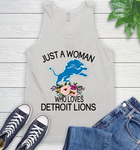 NFL Just A Woman Who Loves Detroit Lions Football Sports Tank Top