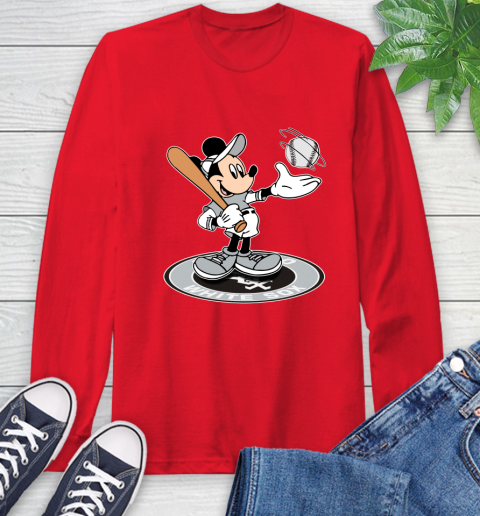 MLB Baseball Chicago White Sox Cheerful Mickey Disney Shirt Long Sleeve T-Shirt 11