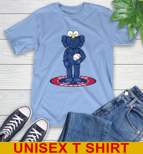 MLB Baseball Atlanta Braves Kaws Bff Blue Figure Shirt T-Shirt 11