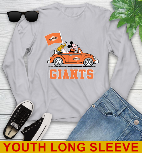MLB Baseball San Francisco Giants Pluto Mickey Driving Disney Shirt Youth Long Sleeve 7 MLB Baseball San Francisco Giants Pluto Mickey Driving Disney Shirt Youth Long Sleeve - Image 7