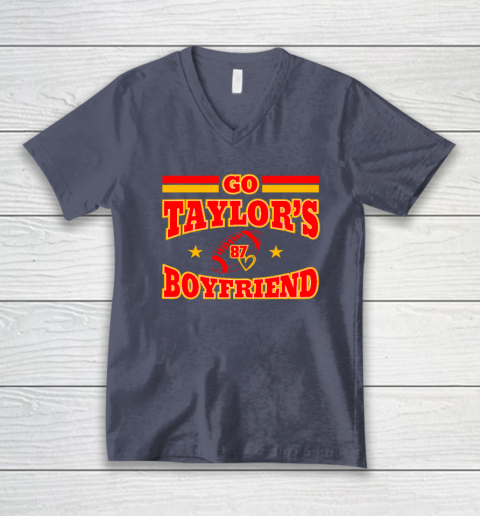 Go Boyfriend Football gift Fans V-Neck T-Shirt 6