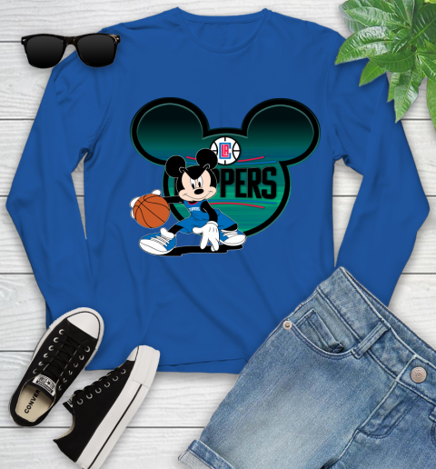 NBA LA Clippers Mickey Mouse Disney Basketball Youth Long Sleeve 9