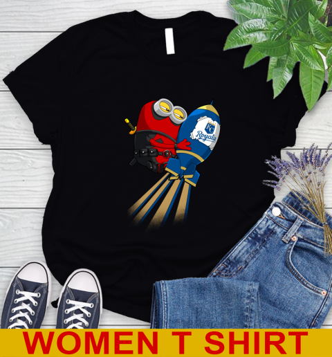 MLB Baseball Kansas City Royals Deadpool Minion Marvel Shirt Women's T-Shirt MLB Baseball Kansas City Royals Deadpool Minion Marvel Shirt Women's T-Shirt