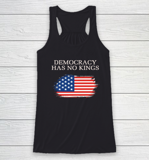Democracy Has No Kings Anti Trump Racerback Tank