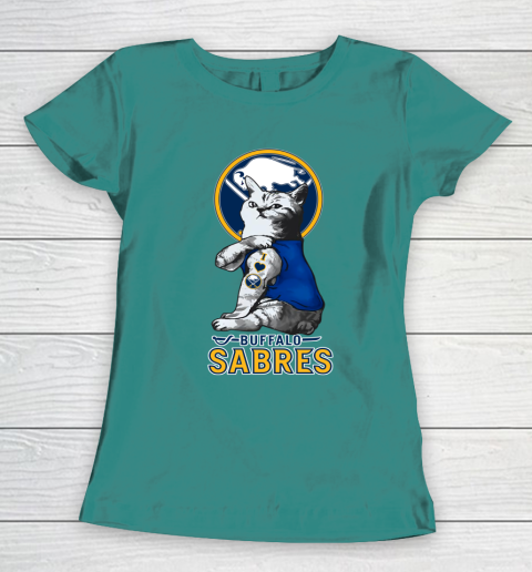 NHL My Cat Loves Buffalo Sabres Hockey Women's T-Shirt 10