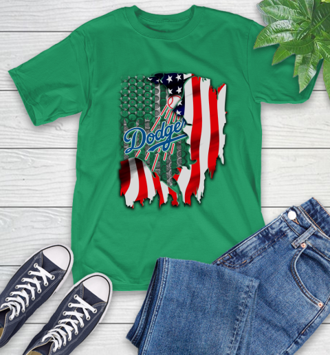Los Angeles Dodgers MLB Baseball American Flag T-Shirt 7