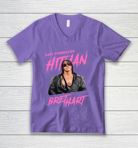 Bret Hart The Hitman Hart Foundation V-Neck T-Shirt 8