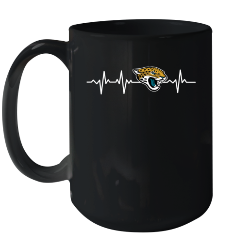 Jacksonville Jaguars NFL Football Heart Beat Shirt Ceramic Mug 15oz