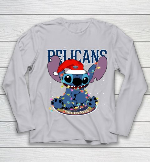 New Orleans Pelicans NBA noel stitch Basketball Christmas Youth Long Sleeve 3