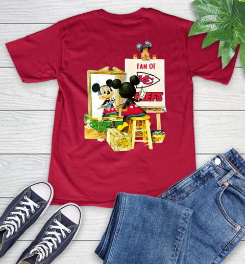 NFL Football Kansas City Chiefs Mickey Drawing Shirt 51