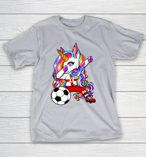 Dabbing Unicorn Northern Ireland Soccer Fans Jersey Football T-Shirt 18