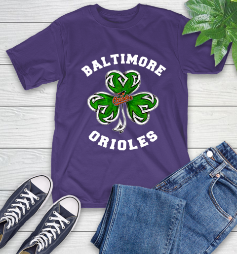 MLB Baltimore Orioles Three Leaf Clover St Patrick's Day Baseball Sports T-Shirt 5