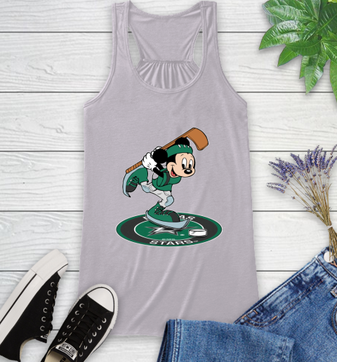 NHL Hockey Dallas Stars Cheerful Mickey Disney Shirt Racerback Tank 5