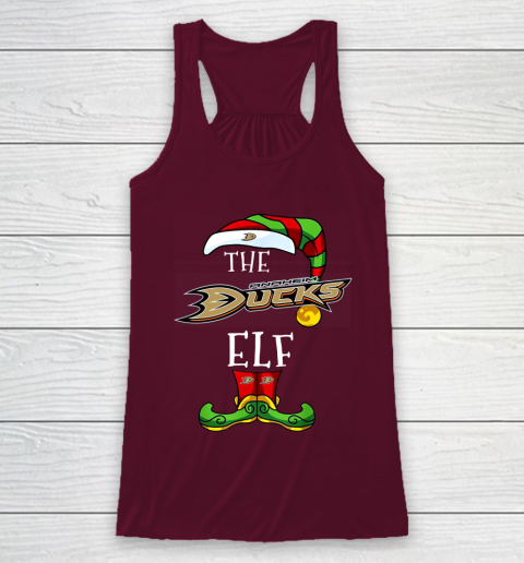Anaheim Ducks Christmas ELF Funny NHL Racerback Tank 2