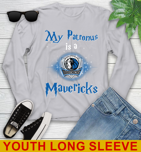 NBA Basketball Harry Potter My Patronus Is A Dallas Mavericks Youth Long Sleeve 5