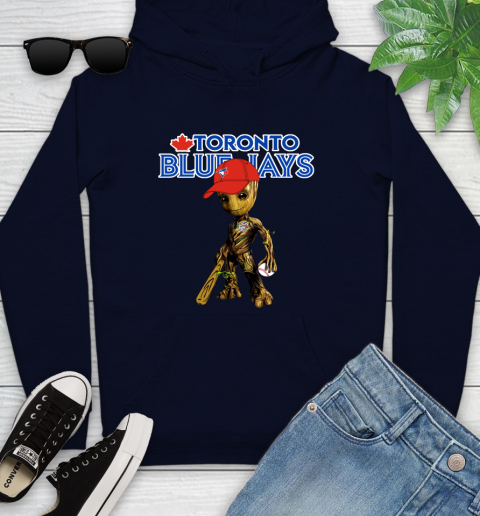 MLB Toronto Blue Jays Groot Guardians Of The Galaxy Baseball Youth Hoodie 4