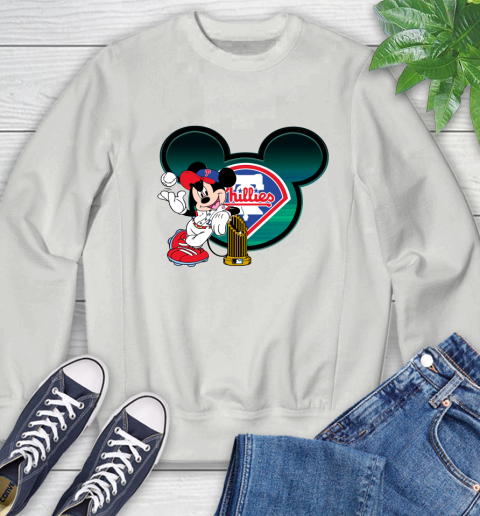 MLB Philadelphia Phillies The Commissioner's Trophy Mickey Mouse Disney Sweatshirt 5