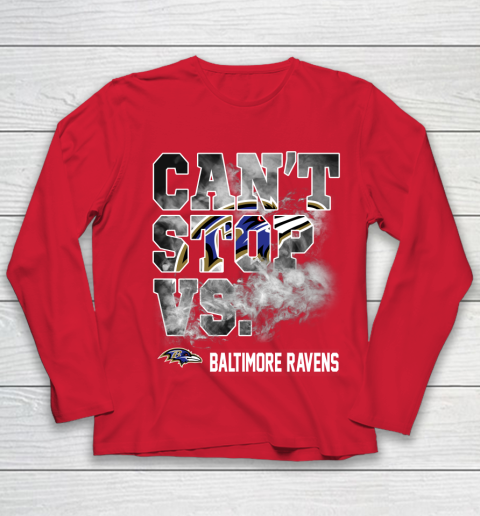 NFL Baltimore Ravens Can't Stop Vs Youth Long Sleeve 8