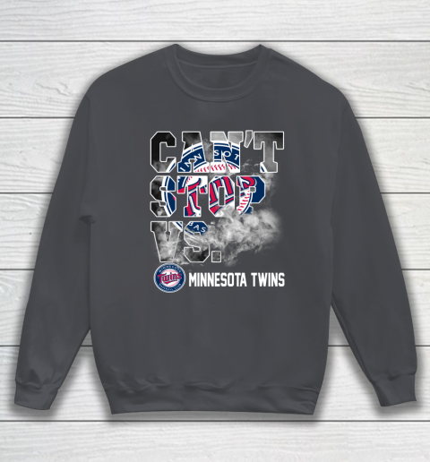MLB Minnesota Twins Baseball Can't Stop Vs Twins Sweatshirt 4