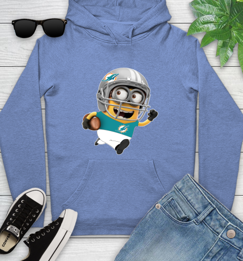 NFL Miami Dolphins Minions Disney Football Sports Youth Hoodie 12