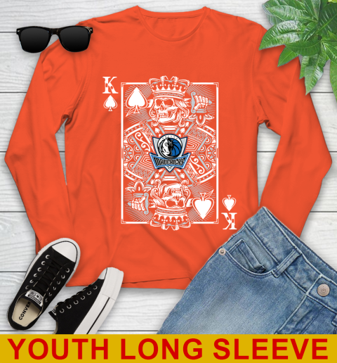 Dallas Mavericks NBA Basketball The King Of Spades Death Cards Shirt Youth Long Sleeve 3