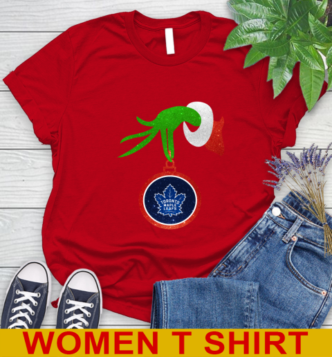 Toronto Maple Leafs Grinch Merry Christmas NHL Hockey Women's T-Shirt 10