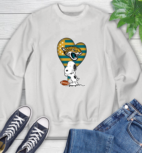 Jacksonville Jaguars NFL Football The Peanuts Movie Adorable Snoopy Sweatshirt